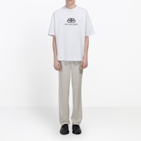 발렌시아가 남성용 BB 로고 화이트 티셔츠 클래식 프린트 570803TEV489044 Sizing 발렌시아가 남성용 BB 로고 화이트 티셔츠 클래식 프린트 570803TEV489044