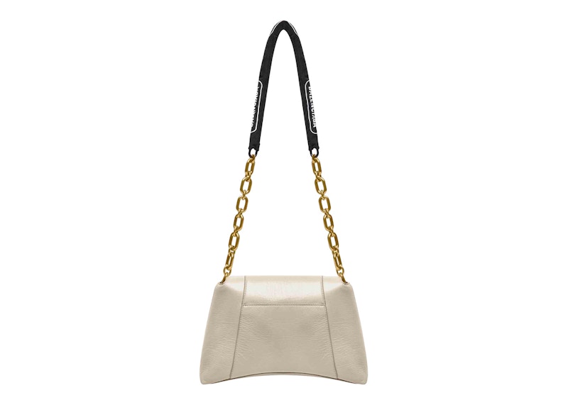 Order Tas Bahu Kecil Wanita Balenciaga Downtown Rantai Beige
