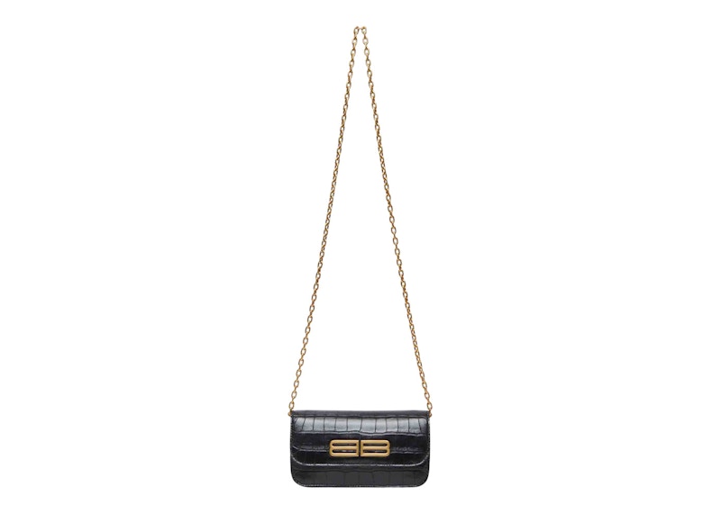 Buy Balenciaga Dompet Wanita Gossip Wallet On Chain Hitam