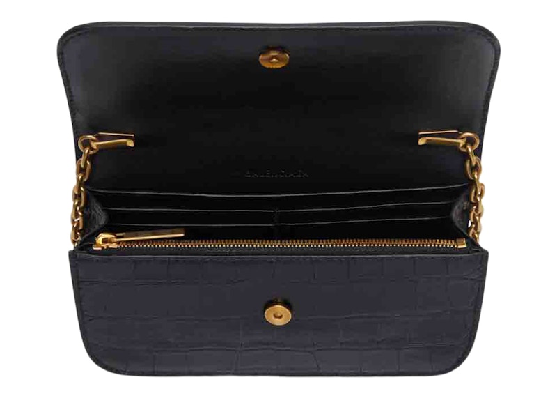 Lookbook Balenciaga Dompet Wanita Gossip Wallet On Chain Hitam