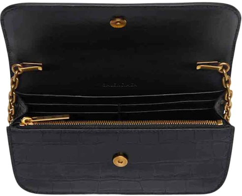 Balenciaga Dompet Wanita Gossip Wallet On Chain Hitam Lookbook Balenciaga Dompet Wanita Gossip Wallet On Chain Hitam