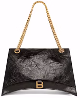 Balenciaga Womens Crush Large Chain Bag Black Balenciaga Womens Crush Large Chain Bag Black