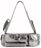 Balenciaga Womens Superbusy XS Sling Bag Silver Balenciaga Womens Superbusy XS Sling Bag Silver
