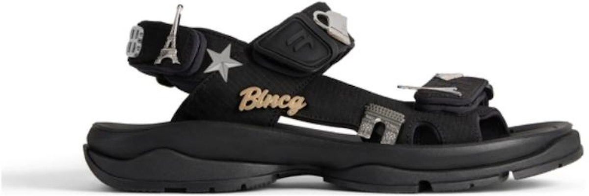 Sandal Pantai Tenunan Balenciaga 'Hitam' 706279W2CCP1000 Order Sandal Pantai Tenunan Balenciaga 'Hitam' 706279W2CCP1000