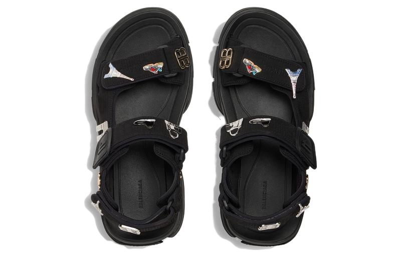 Lookbook Sandalia Tejida de Playa Balenciaga 'Negra' 706279W2CCP1000