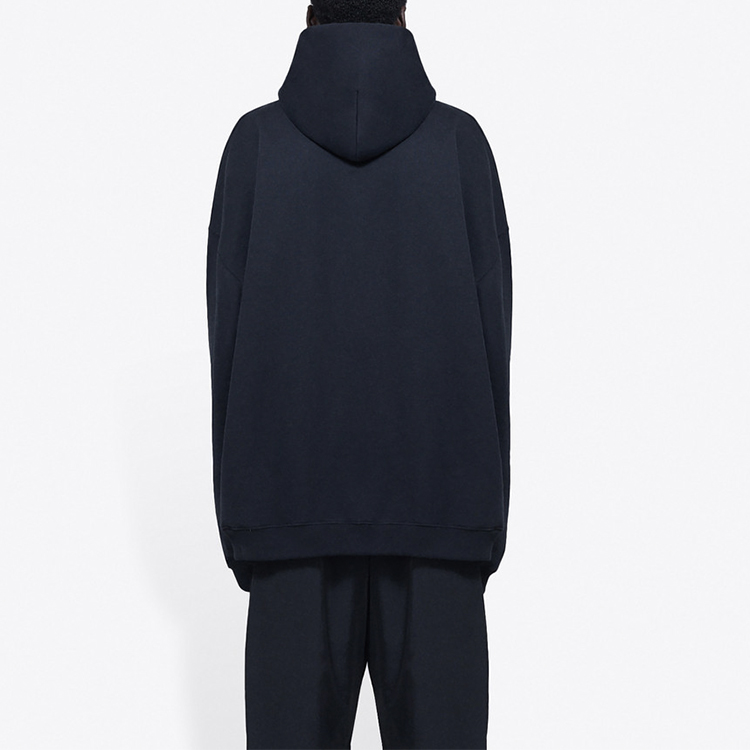 Balenciaga X-Rated Logo Hoodie Black for Men Regular Fit 620973TIVA81076 圖 5