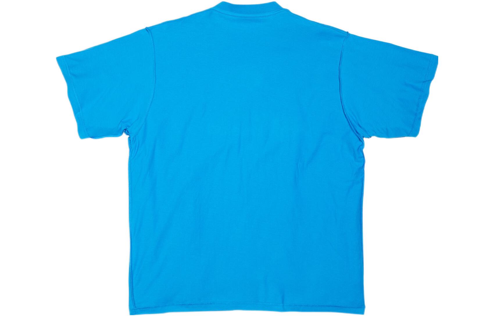 Balenciaga adidas  Blue Logo Print Loose Fit Sports T-Shirt. 731769TNVP34024 圖 3