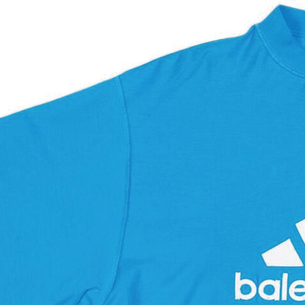 Balenciaga adidas  Blue Logo Print Loose Fit Sports T-Shirt. 731769TNVP34024 圖 8
