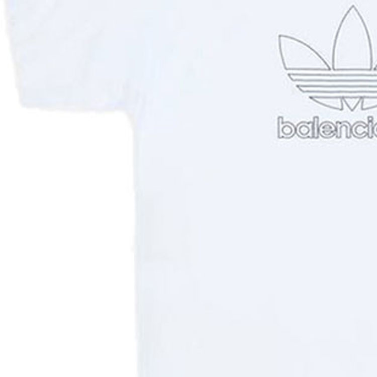 Balenciaga Adidas  White Logo Print Relaxed Fit Crewneck T-Shirt 723976TNVN89040 圖 5