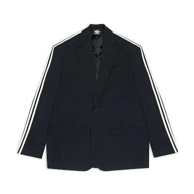 Balenciaga Adidas FW22 Black Single-Breasted Blazer Jacket Collaboration. 725143TIO481000