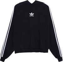 Balenciaga x Adidas FW22 Black Striped Logo Print Hoodie Unisex Oversized Fit. 729322TNVN28482 Balenciaga x Adidas FW22 Black Striped Logo Print Hoodie Unisex Oversized Fit. 729322TNVN28482