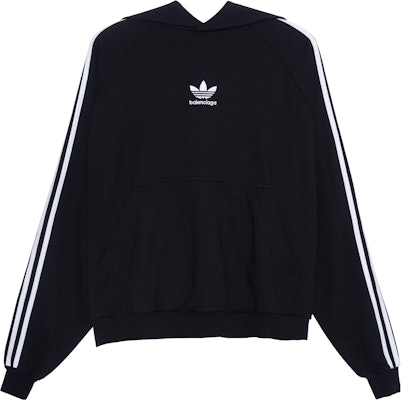 발렌시아가 아디다스 FW22 블랙 스트라이프 로고 프린트 후디 남녀공용 오버핏. 729322TNVN28482 Order 발렌시아가 아디다스 FW22 블랙 스트라이프 로고 프린트 후디 남녀공용 오버핏. 729322TNVN28482