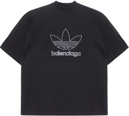 Balenciaga x adidas FW22 刺繡標誌寬鬆版型黑色男士T恤 723976TNVN81070 Order Balenciaga x adidas FW22 刺繡標誌寬鬆版型黑色男士T恤 723976TNVN81070