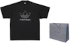 Shop Balenciaga x adidas FW22 刺繡標誌寬鬆版型黑色男士T恤 723976TNVN81070