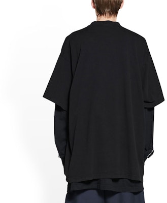 Balenciaga x adidas FW22 刺繡標誌寬鬆版型黑色男士T恤 723976TNVN81070 Sizing Balenciaga x adidas FW22 刺繡標誌寬鬆版型黑色男士T恤 723976TNVN81070