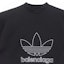 Cheap Balenciaga x adidas FW22 刺繡標誌寬鬆版型黑色男士T恤 723976TNVN81070
