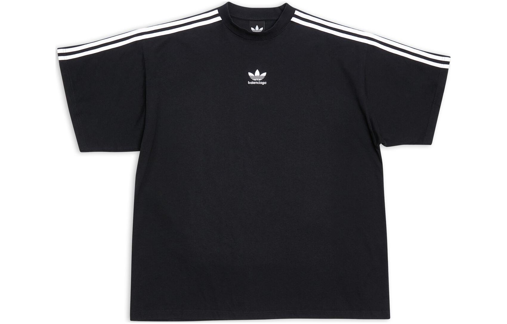 Order Balenciaga x adidas FW22 Logo Print Black Oversized  T-Shirt. 739101TNVA68482