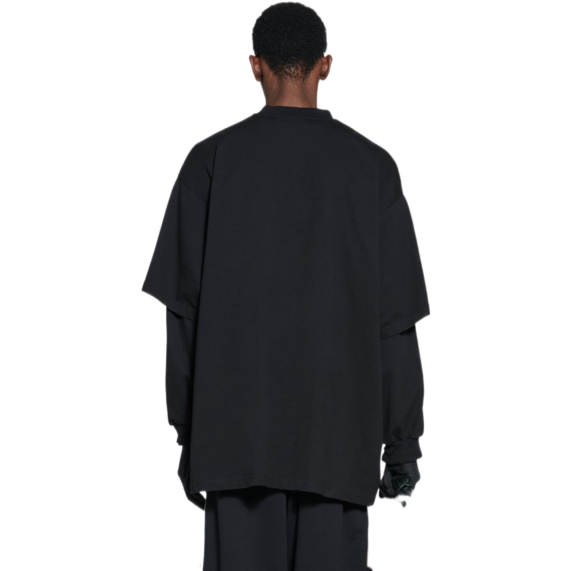 Sizing Balenciaga x adidas FW22 Logo Print Black Oversized  T-Shirt. 739101TNVA68482