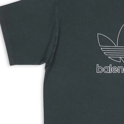 Camiseta Unisex Balenciaga x Adidas FW22 Logo Verde Oscuro Ajuste Suelto. 723976TNVN83775 1