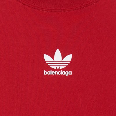 巴黎世家 x 阿迪达斯 FW22 红色三条纹Logo印花宽松版男士T恤 739101TNVA66542 Sizing 巴黎世家 x 阿迪达斯 FW22 红色三条纹Logo印花宽松版男士T恤 739101TNVA66542