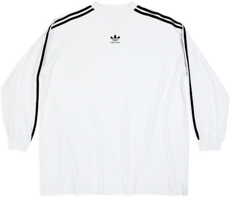 Balenciaga x adidas FW22 Striped Logo Crewneck Relaxed Long Sleeve Tee Unisex White 728789TNVA61156 Order Balenciaga x adidas FW22 Striped Logo Crewneck Relaxed Long Sleeve Tee Unisex White 728789TNVA61156