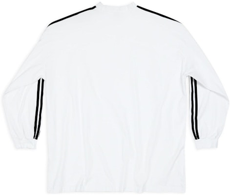 Balenciaga x adidas FW22 Striped Logo Crewneck Relaxed Long Sleeve Tee Unisex White 728789TNVA61156 Lookbook Balenciaga x adidas FW22 Striped Logo Crewneck Relaxed Long Sleeve Tee Unisex White 728789TNVA61156