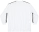 Lookbook Balenciaga x adidas FW22 Striped Logo Crewneck Relaxed Long Sleeve Tee Unisex White 728789TNVA61156
