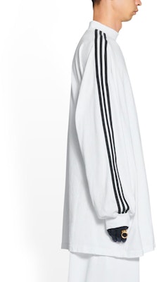 Balenciaga x adidas FW22 Striped Logo Crewneck Relaxed Long Sleeve Tee Unisex White 728789TNVA61156 Sizing Balenciaga x adidas FW22 Striped Logo Crewneck Relaxed Long Sleeve Tee Unisex White 728789TNVA61156