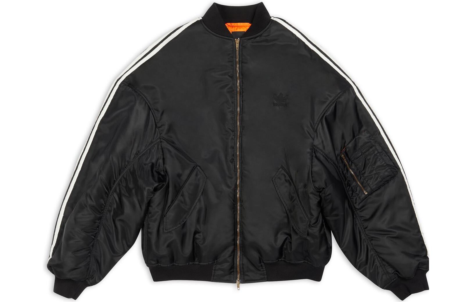 Order 巴黎世家 x 愛迪達 FW22 黑色條紋拉鍊外套 常規版型 長袖上衣 725335TNO271000