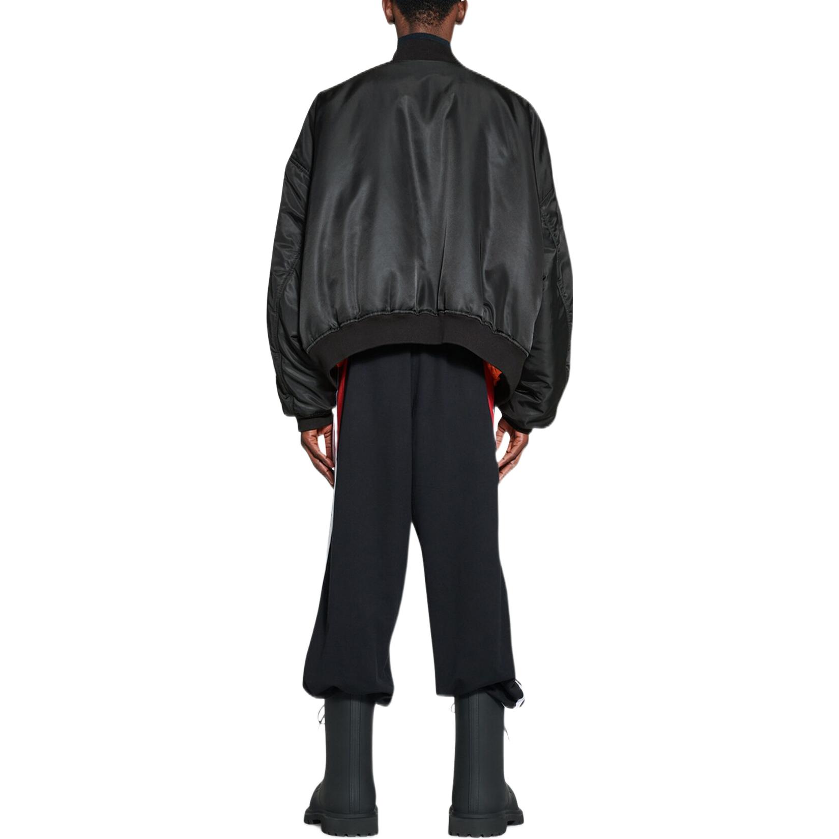 Details for 巴黎世家 x 愛迪達 FW22 黑色條紋拉鍊外套 常規版型 長袖上衣 725335TNO271000