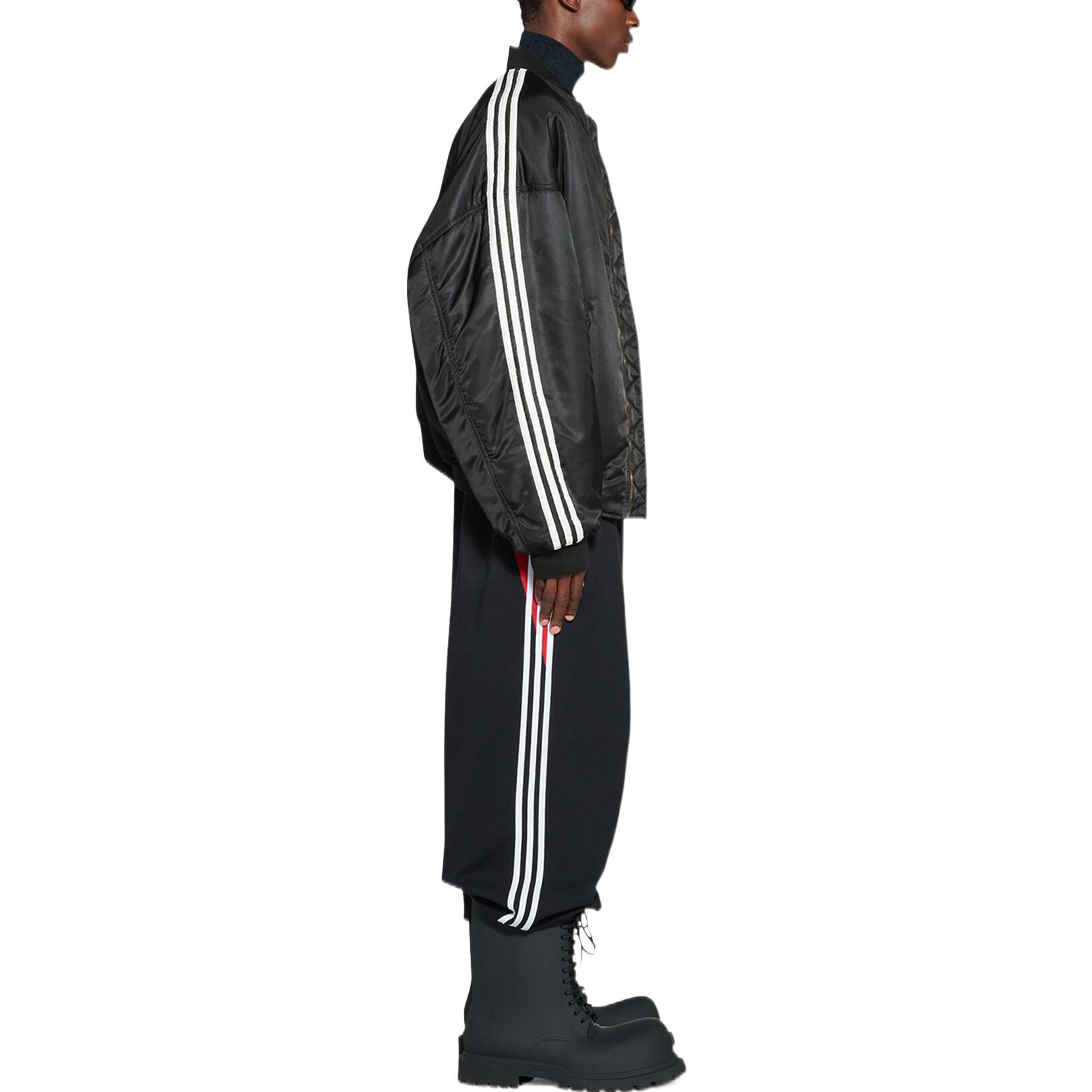 Sizing 巴黎世家 x 愛迪達 FW22 黑色條紋拉鍊外套 常規版型 長袖上衣 725335TNO271000