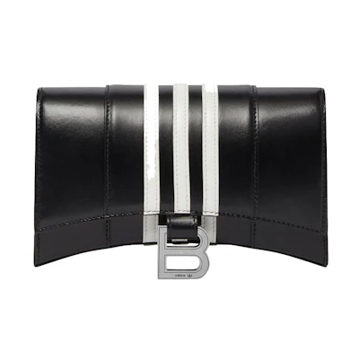 Balenciaga x adidas Hourglass Wallet With Chain Black