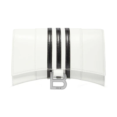 Balenciaga x adidas Hourglass Wallet With Chain White