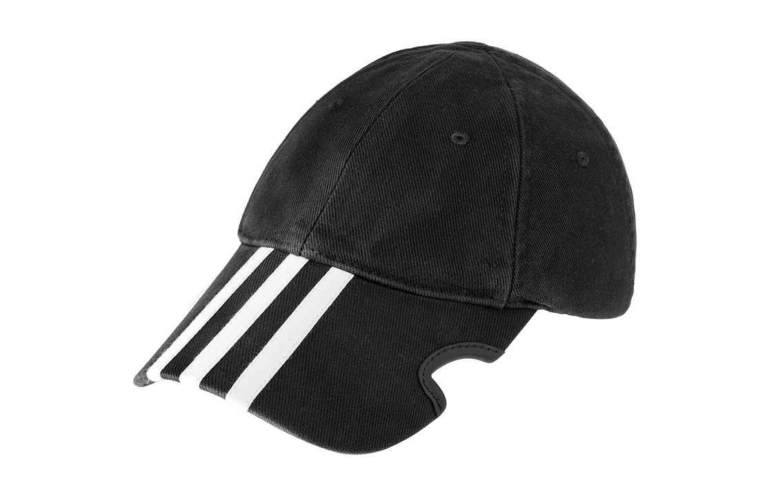 Balenciaga x adidas Logo Print Cotton Baseball Cap Unisex Black. 712160410B21077