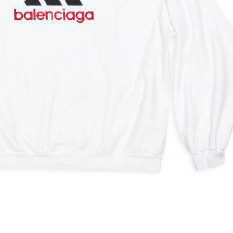 Balenciaga adidas Logo Print Crewneck Oversized White Sweatshirt for Men 731777TNVP69065 圖 7
