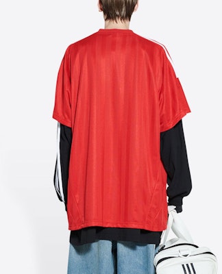 Balenciaga x Adidas Logo Print Striped Crewneck T-Shirt Unisex Red. 723663TNV136400 Purchase Balenciaga x Adidas Logo Print Striped Crewneck T-Shirt Unisex Red. 723663TNV136400