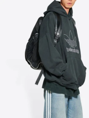 Balenciaga x Adidas Originals 聯名款深綠色男女Logo連帽衫 712396TNVA93775 Shop Balenciaga x Adidas Originals 聯名款深綠色男女Logo連帽衫 712396TNVA93775