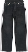 Balenciaga x Adidas Originals FW22 Washed High-Waist Loose Fit Black Jeans Men. 724778TNW541129 Balenciaga x Adidas Originals FW22 Washed High-Waist Loose Fit Black Jeans Men. 724778TNW541129