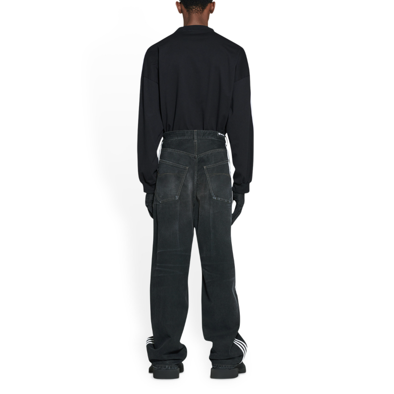 Purchase 巴黎世家 x 阿迪达斯 Originals FW22 高腰宽松版黑色牛仔裤男款 724778TNW541129