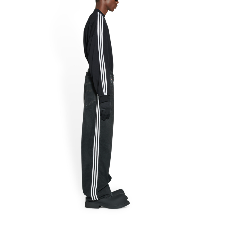 Details for 巴黎世家 x 阿迪达斯 Originals FW22 高腰宽松版黑色牛仔裤男款 724778TNW541129