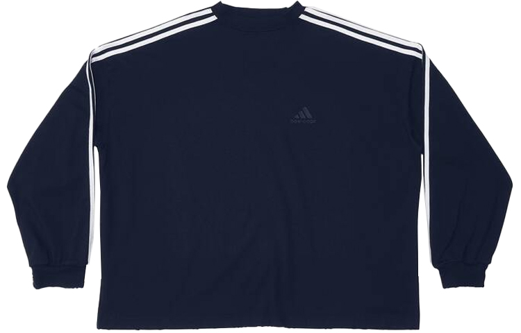 Balenciaga Adidas Originals Logo Print Crewneck Long Sleeve Tee Navy Unisex. 712397TNVA65004 圖 2