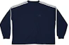 Order Balenciaga x Adidas Originals Logo Print Crewneck Long Sleeve Tee Navy Unisex. 712397TNVA65004