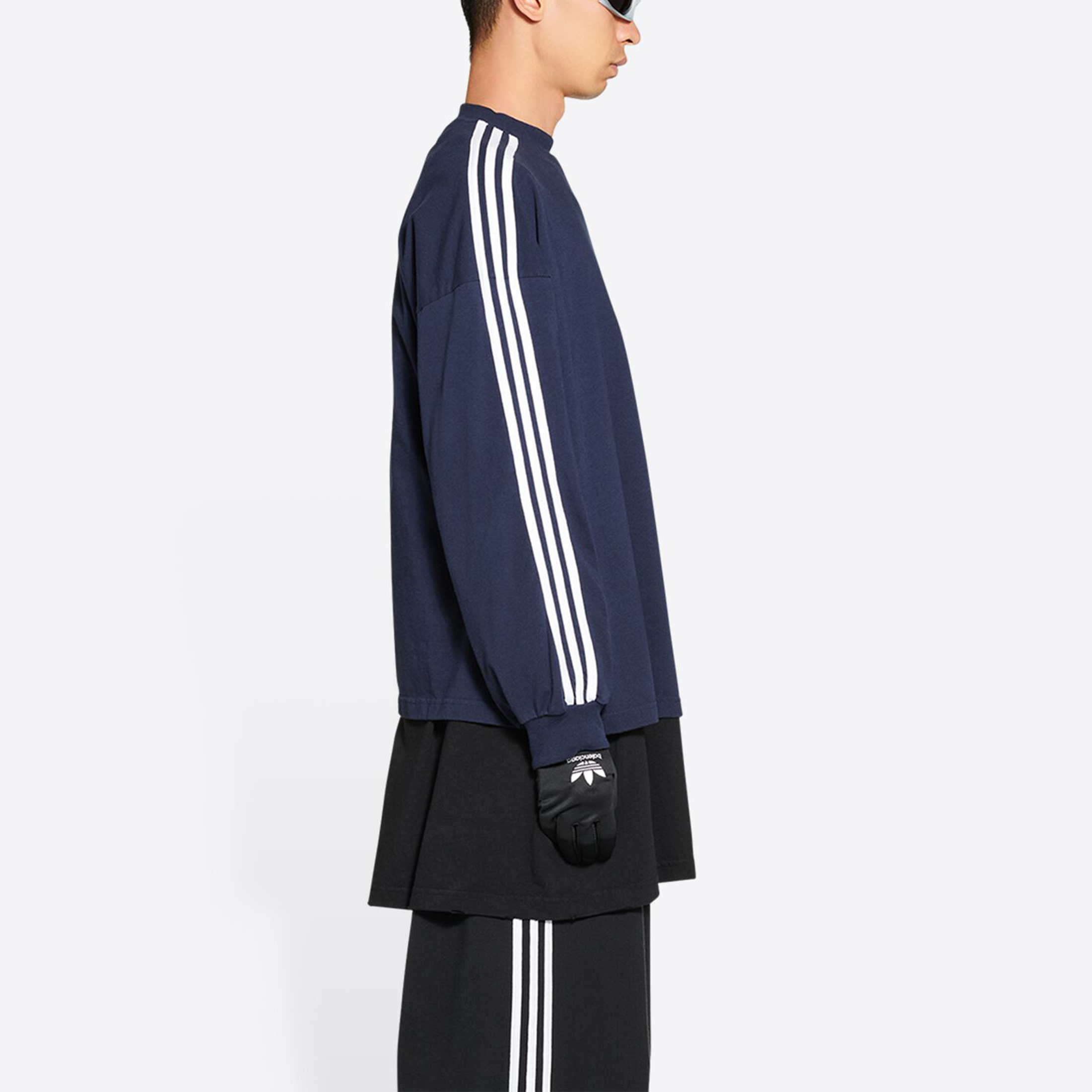 Balenciaga Adidas Originals Logo Print Crewneck Long Sleeve Tee Navy Unisex. 712397TNVA65004 圖 6