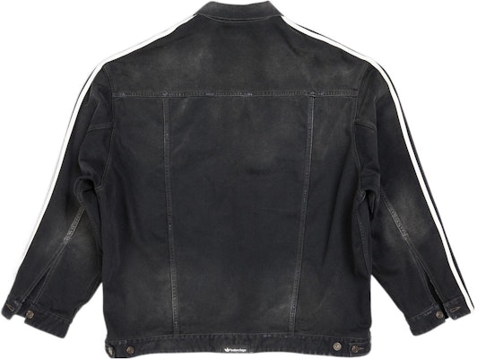 발렌시아가 x 아디다스 오리지널 로고 프린트 스트라이프 데님 자켓 유니섹스 블랙 724775TNW541129 Lookbook 발렌시아가 x 아디다스 오리지널 로고 프린트 스트라이프 데님 자켓 유니섹스 블랙 724775TNW541129