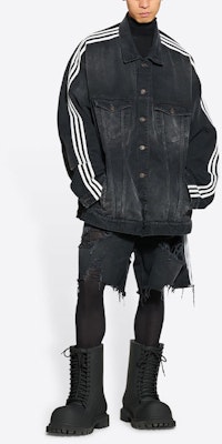 발렌시아가 x 아디다스 오리지널 로고 프린트 스트라이프 데님 자켓 유니섹스 블랙 724775TNW541129 Shop 발렌시아가 x 아디다스 오리지널 로고 프린트 스트라이프 데님 자켓 유니섹스 블랙 724775TNW541129