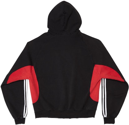 Balenciaga x Adidas Originals 標誌印花條紋連帽衫 黑色. 712395TNVA81003 Lookbook Balenciaga x Adidas Originals 標誌印花條紋連帽衫 黑色. 712395TNVA81003