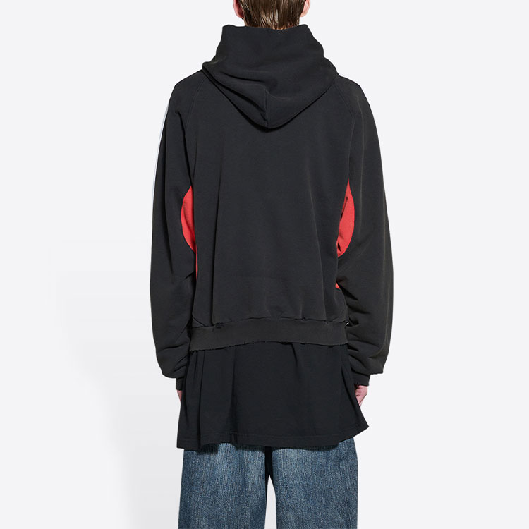 Purchase Balenciaga x Adidas Originals 標誌印花條紋連帽衫 黑色. 712395TNVA81003