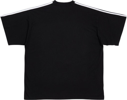 Balenciaga x Adidas Originals 印刷條紋寬鬆版T恤 黑色 男款 723122TNVA68482 Lookbook Balenciaga x Adidas Originals 印刷條紋寬鬆版T恤 黑色 男款 723122TNVA68482