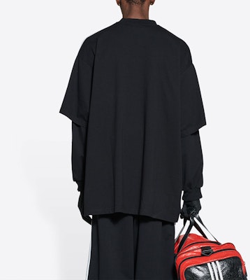 Balenciaga x Adidas Originals 印刷條紋寬鬆版T恤 黑色 男款 723122TNVA68482 Purchase Balenciaga x Adidas Originals 印刷條紋寬鬆版T恤 黑色 男款 723122TNVA68482