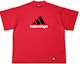 Order Camiseta Roja Balenciaga x Adidas Originals Logo Retro para Hombre Ajuste Holgado. 712398TNVA66278